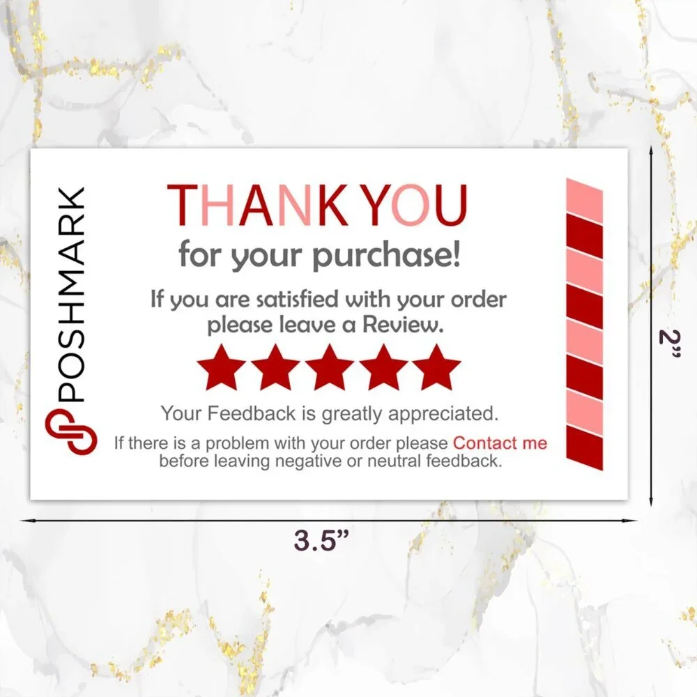 120 POSHMARK Thank you cards